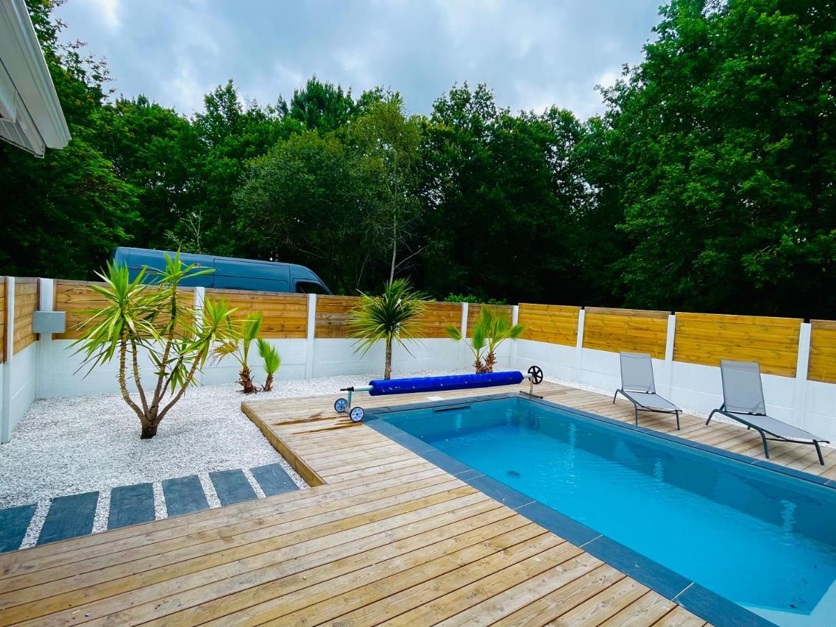 Maison A Biscarrosse Avec Piscine Et Jacuzzi 外观 照片